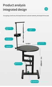 Mesa de Peluquería Plegable para Perros con Base de Acero, Elevación Hidráulica Fácil de Usar, Bajo Ruido, Equipo de Peluquería para Mascotas - Product Image 6