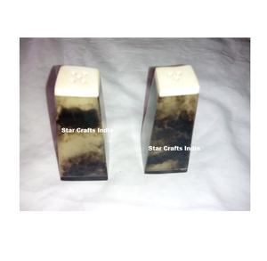 Juego de Salero y Pimentero de Cuerno Estilo Vintage, Accesorios de Cocina, Botellas de Especias de Cuerno con Soporte para el Hogar, Gran Venta - Product Image 3