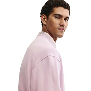 เสื้อสเวตเชิ้ตแขนยาวผ้าฝ้ายฟลีซคุณภาพสูงทรงโอเวอร์ไซส์ คอกลม แฟชั่นลำลองสำหรับผู้ชาย - Product Image 3