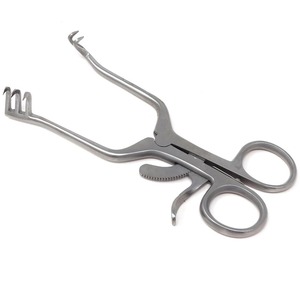 Retractor Weitlaner Afilado de 2x3 Dientes, Instrumentos Quirúrgicos Veterinarios Manuales de Acero Inoxidable Reutilizables de Fentex - Product Image 2