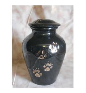 Quality Matte Blue Antique Pet Foot Printed Cremation <b>Urn</b> Memorial Keepsake for <b>Dogs</b> - Product Image 3