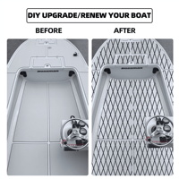 Revêtement de sol de bateau moderne carré brossé en matériau EVA antidérapant et imperméable XYF Marine, installation par clic