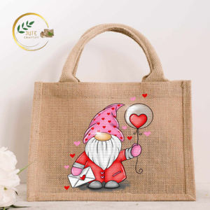 Bolsas de yute de buena calidad al por mayor bolsas de regalo de pintura reutilizables ecológicas - Product Image 1