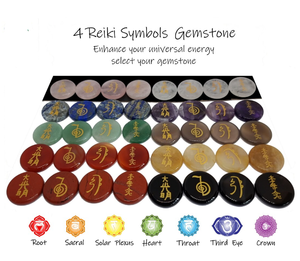 Piedras de cornalina de 4 piezas, símbolos de Ángel grabados, piedras de Palma pulidas para la curación de cristales de Reiki por cristal ALIF y ágata - Product Image 6