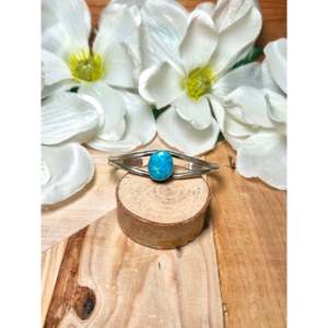 Dave Skeets Kingman Turquoise & Sterling <b>Silver</b> Fashion <b>Cuff</b> <b>Bracelet</b> - Product Image 1