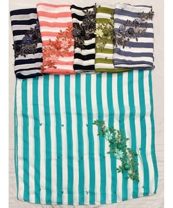 Plus Size Pakistani SalwarKameez para las mujeres en blanco Algodón Impreso Maxi Vestido Traje - Product Image 2