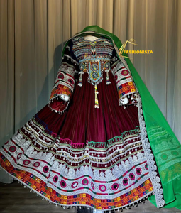 ชุดเดรส kuchi ทำมือสำหรับเด็กสาวชาวอัฟกานิสถานเดรสลายปักสีสันสดใสสำหรับ2024/2025เด็กผู้หญิง/ผู้หญิง - Product Image 1