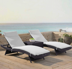 Chaise longue de plage en osier d'extérieur, vente chaude, salon de jardin en rotin, transat de soleil, mobilier de piscine, chaise longue de resort - Product Image 1