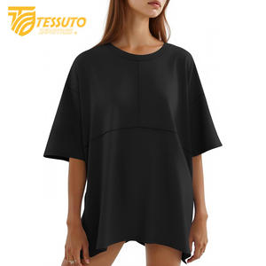 เสื้อยืดผ้าฝ้ายสำหรับ100% ของผู้หญิงเสื้อยืดโอเวอร์ไซส์ผ้าหนาพิมพ์โลโก้ได้ตามต้องการ - Product Image 3