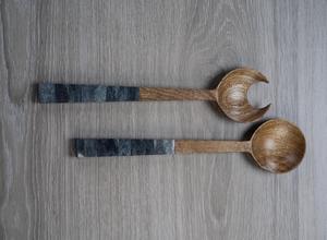 Cuchara de Acacia con mango de madera y resina, accesorios de Cocina, Servicio, espátula, 2022 - Product Image 4