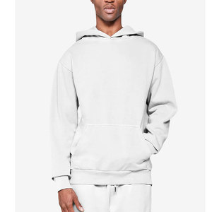 Vente en gros de streetwear avec impression personnalisée 100% coton, sweat à capuche uni à épaules tombantes, sweat à capuche lourd en coton 20 polyester - Product Image 2