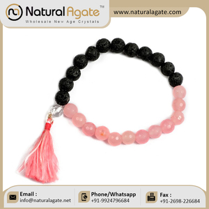 Chips de lapislázuli de tendencia hechos a mano y pulsera de ágata pulida Hermosa piedra preciosa Moda para curar Yoga Estilo clásico - Product Image 4