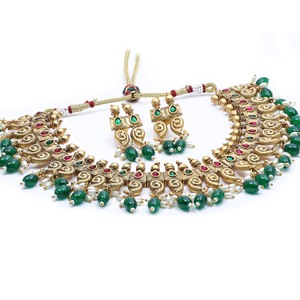 Conjunto de joyería de latón Vintage antiguo, cadena de eslabones de moda, collar de moda tradicional de estilo Antiguo Chapado - Product Image 2