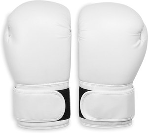 Gants de boxe en cuir blanc, à doigts entiers, avec fermeture à lacets au poignet, pour adultes, équipement d'entraînement, qualité export personnalisée, unisexe, en cuir - Product Image 2