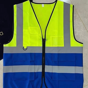 Chaleco de trabajo de seguridad personalizable de alta calidad Unisex tela de lana a prueba de viento Botón de logotipo personalizado de talla grande para ropa exterior de primavera - Product Image 1