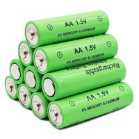 Batería Alcalina Recargable AA 1.5V de Larga Duración, Energía Ecológica, Batería Recargable AAA para Juguetes, Controles Remotos, Linternas