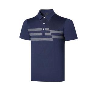 2023 nuevo diseño de Golf de secado rápido para hombres para camiseta de verano Color sólido transpirable antiarrugas 220 gramos de algodón/Tejido de Bambú - Product Image 2