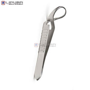 Pinces à serviettes Jones de haute qualité incurvées 9cm tissu sécurisé chirurgical tenant des instruments médicaux en acier inoxydable - Product Image 2