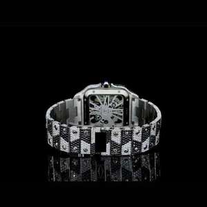 Nueva llegada de lujo de dos tonos negro blanco analógico esqueleto mecánico camuflaje reloj de alta calidad de acero inoxidable de edición limitada - Product Image 4