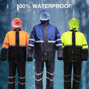 Premium Quality Best Selling <b>Hi</b> <b>Vis</b> Reflective Polyester Outdoor Rain suit Customizable Logo <b>Waterproof</b> Safety <b>Jacket</b> and Pant - Product Image 6