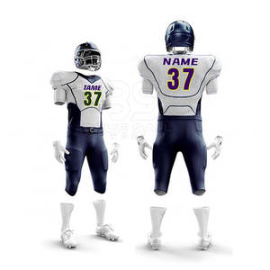 Uniforme de fútbol americano con impresión de nombre y número para adultos y jóvenes Conjunto de camiseta de fútbol americano todo en uno - Product Image 1