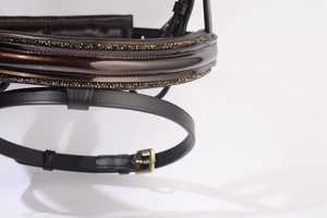Handmade Luxury Horse Leather Bridle <b>Crystal</b> Brow Band Patent Noseband with Customization <b>Top</b> Indian Supplier's Durable Product - Product Image 3