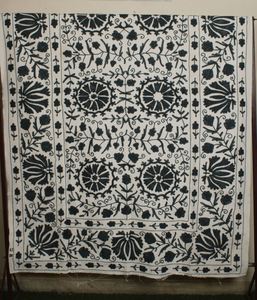 <b>Vintage</b> Hand-Embroidered Suzani Bedsheet Kashmir-Inspired Crewel Embroidery Bedspread Quilt for Home Decor for Quilts Genre - Product Image 4
