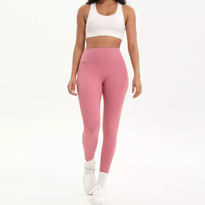 Latest Women's High Waist <b>Leggings</b> <b>with</b> Large <b>Pockets</b> Knitted Breathable Quick Dry Yoga Workout Pants OEM Customizable - Product Image 5