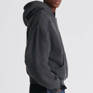 Sudadera con capucha para hombre de gran tamaño de 600gsm French Terry Essentials 100% algodón de peso pesado Regular Fit bolsillo de invierno - Product Image 4