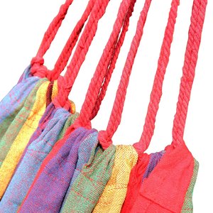 Hamaca de algodón moderna ligera portátil plegable de doble ancho, cama tejida suave para uso al aire libre, porche trasero y comodidad para acampar - Product Image 6