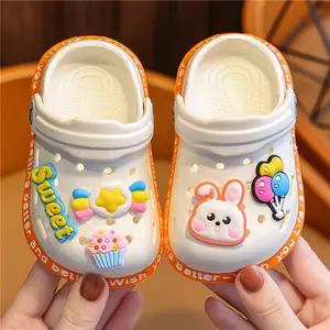 Babyhappy 2024 Now Innonation Summer Garden Shoes Beach Cute Eva Foam Zuecos Niños Sandalias deslizantes