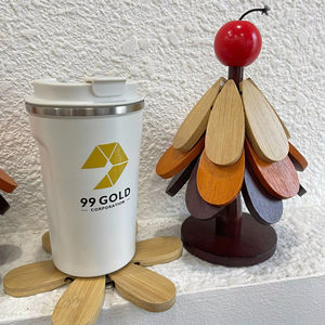 Wooden Tree Coaster Natural Acacia <b>Table</b> Mat For Plate Pot And Cup Use Vietnam By 99 Gold Data - Ms Violet - Product Image 1