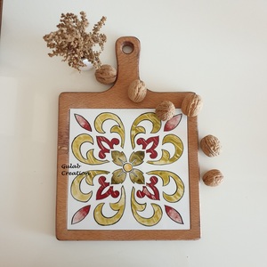Bandeja Rectangular Ecológica para Servir, Hecha a Mano con Madera, con Asa, Multifuncional, Diseño Moderno de Granja - Product Image 3