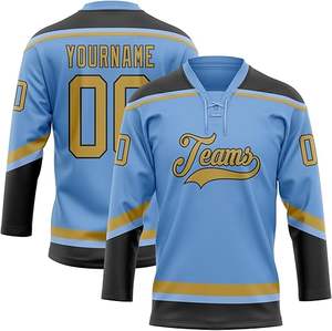 Maillot de hockey sur glace OEM 2025 personnalisé uniforme d'équipe de qualité supérieure vêtements de sport à sublimation chemise de jeu professionnel fournisseur en gros en vrac - Product Image 5