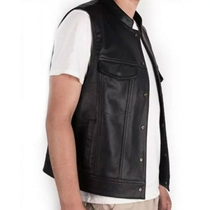 Fashion Wear Comfortable Breathable Winter <b>Warm</b> Men Leather Vest Wholesale Price Unique Design Men Leather Vest - Product Image 3