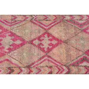 Alfombra tradicional de lana rosa marrón 2,1X12,1 pies clásico Vintage turco tejido plano Patchwork látex rectángulo pasillo diseño 3D - Product Image 5