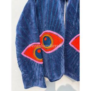 Unisex Suzani Jacket Wholesale Velvet Jacket Handmade Short <b>Coat</b> Inside Cotton Lining Overcoat - Product Image 2