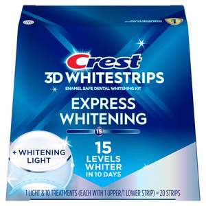 Crest 3D Whitestrips Express Blanchiment + Lumière LED – Kit de Blanchiment Dentaire, 1 Lampe + 10 Traitements, Chaque traitement comporte 1 bande supérieure et 1 bande inférieure - Product Image 3