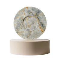 Assiettes en onyx à bordure cramoisie, sculptées, modernes, minimalistes, de luxe, faites à la main, design, plat à fruits en pierre, taille personnalisable, richesse de motifs