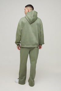 Ensemble de survêtement d'hiver pour homme en coton 100% personnalisé |   Sweat-shirt et pantalon de survêtement en polaire surdimensionnés |   Vêtements de sport et décontractés haut de gamme - Product Image 2