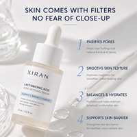 Sérum Visage Resserre Pores à l'Acide Lactobionique, Sérum Anti-Âge Hydratant à l'Acide Hyaluronique