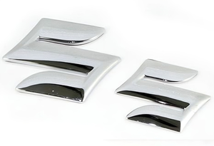 Adecuado para Suzuki Car Chrome Plated S Logo Monogram Badge 2 Unidades - Product Image 3