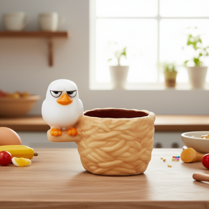 For OTOTO 6-Unit Grumpy Bird <b>Egg</b> Cup <b>Egg</b> Tools for Easy Breakfast Preparation - Product Image 3