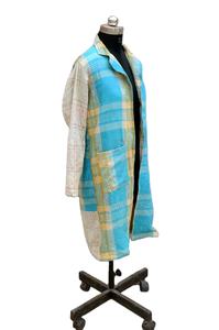 Kimono Kantha Vintage hecho a mano, bata de algodón orgánico, ropa de dormir de talla libre para mujer, para otoño, Primavera, noche, tejido, Verano - Product Image 3