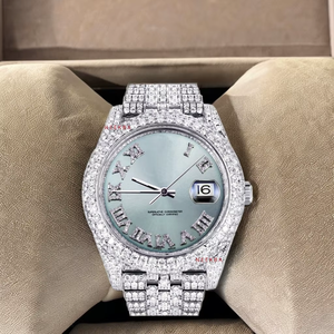 นาฬิกาอนาล็อก Moissanite สไตล์คลาสสิก-100% มือชุดหน้าอกลง Moissanite นาฬิกาหรูราคาไม่แพง - Product Image 1