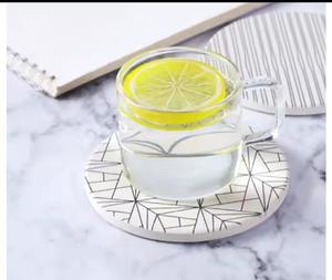 Matte Decoration Drink Mug Coasters <b>Light</b> Pink and White Ceramic Promotions Sublimation Ready for Square and Other Shapes - Product Image 6