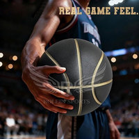Ballon de basketball personnalisé de haute qualité pour entraînement et match, en PU durable, avec chambre à air en caoutchouc naturel, couleurs et logo personnalisables, aiguille OEM
