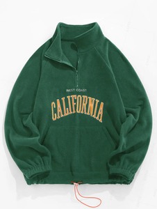 Sweat-shirts à capuche chauds et moelleux en polaire pour hommes, style streetwear vintage, 100 % coton, imperméables, anti-rétrécissement, avec lettres brodées unies, tricotés pour l'hiver - Product Image 3