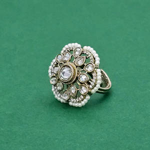Anillo de moda antiguo de alta calidad al por mayor ajustable con revestimiento elegante Mehndi - Product Image 5