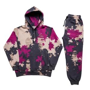 Dernier design, survêtement personnalisé en molleton de coton léger, tie-dye délavé, logo personnalisé, vente en gros, logo personnalisé - Product Image 3